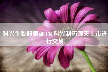 科兴生物股票688136,科兴制药哪天上市进行交易