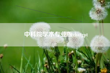 中科院学术专业版chatgpt