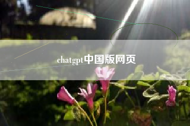 chatgpt中国版网页