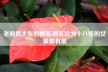 老股民大张的博客,现在沦为十八线的女星都有谁
