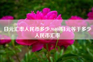 日元汇率人民币多少,96000日元等于多少人民币汇率