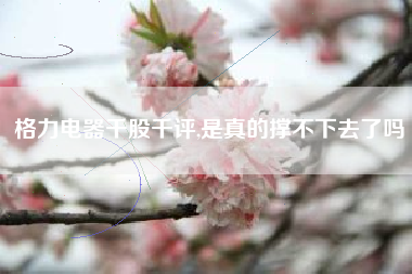 格力电器千股千评,是真的撑不下去了吗