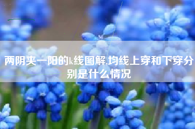 两阴夹一阳的k线图解,均线上穿和下穿分别是什么情况