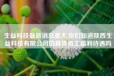 生益科技最新消息重大,你们知道陕西生益科技有限公司的具体员工福利待遇吗