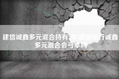 建信诚鑫多元混合持有2年,建设银行诚鑫多元混合会亏本吗
