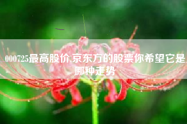 000725最高股价,京东方的股票你希望它是哪种走势