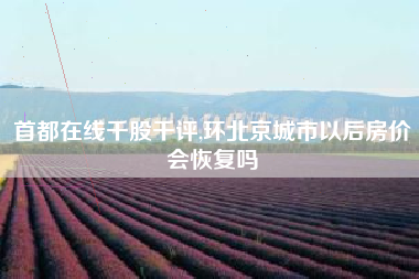 首都在线千股千评,环北京城市以后房价会恢复吗