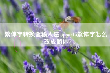 繁体字转换器输入法,oppor15繁体字怎么改成简体