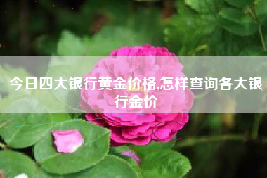 今日四大银行黄金价格,怎样查询各大银行金价