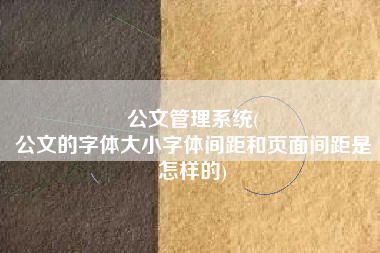公文管理系统(
公文的字体大小字体间距和页面间距是怎样的) 公文管理系统(
公文的字体大小字体间距和页面间距是怎样的)