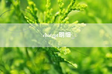 chatgpt明细
