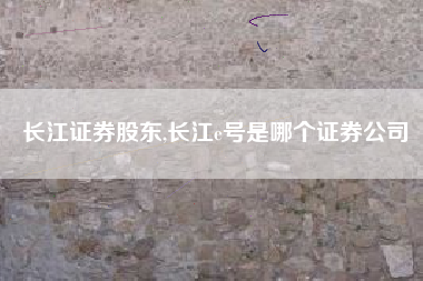 长江证券股东,长江e号是哪个证券公司