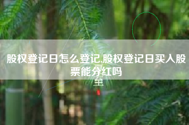 股权登记日怎么登记,股权登记日买入股票能分红吗
