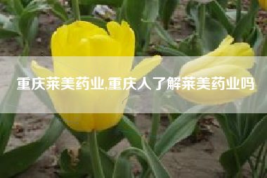 重庆莱美药业,重庆人了解莱美药业吗