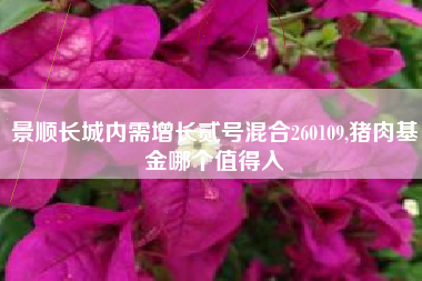 景顺长城内需增长贰号混合260109,猪肉基金哪个值得入