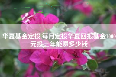 华夏基金定投,每月定投华夏回报基金1000元投三年能赚多少钱