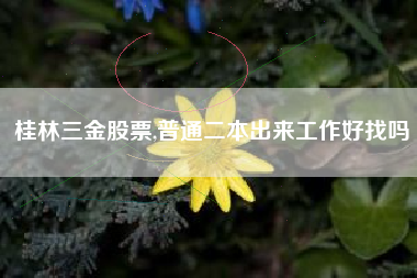 桂林三金股票,普通二本出来工作好找吗