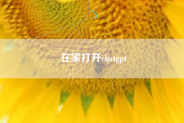 在家打开chatgpt