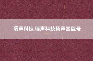 瑞声科技,瑞声科技扬声器型号