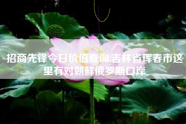 招商先锋今日价值查询,吉林省珲春市这里有对朝鲜俄罗斯口岸