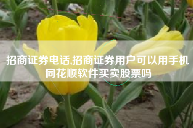 招商证券电话,招商证券用户可以用手机同花顺软件买卖股票吗