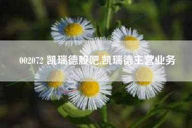 002072 凯瑞德股吧,凯瑞德主营业务