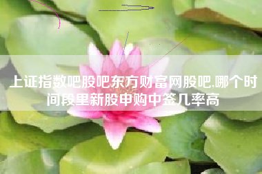 上证指数吧股吧东方财富网股吧,哪个时间段里新股申购中签几率高