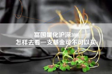 富国量化沪深300(
怎样去看一支基金可不可以买) 富国量化沪深300(
怎样去看一支基金可不可以买)