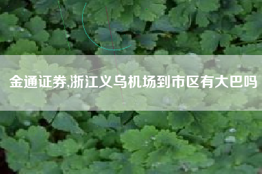 金通证券,浙江义乌机场到市区有大巴吗