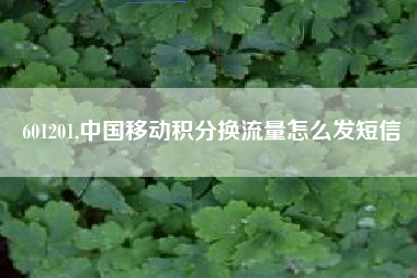 601201,中国移动积分换流量怎么发短信