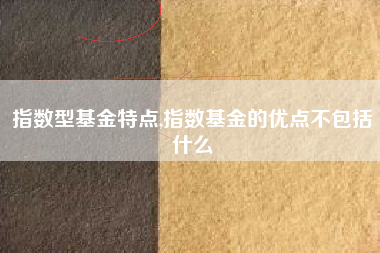指数型基金特点,指数基金的优点不包括什么