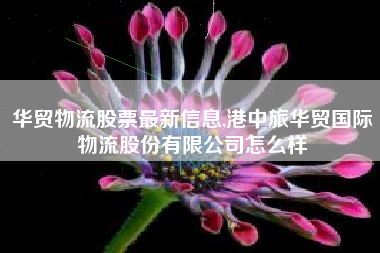华贸物流股票最新信息,港中旅华贸国际物流股份有限公司怎么样