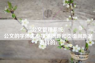公文管理系统(
公文的字体大小字体间距和页面间距是怎样的) 公文管理系统(
公文的字体大小字体间距和页面间距是怎样的)