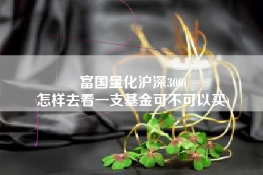 富国量化沪深300(
怎样去看一支基金可不可以买) 富国量化沪深300(
怎样去看一支基金可不可以买)