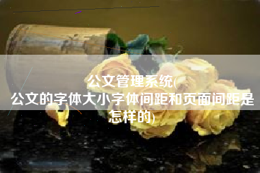 公文管理系统(
公文的字体大小字体间距和页面间距是怎样的) 公文管理系统(
公文的字体大小字体间距和页面间距是怎样的)