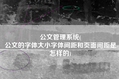公文管理系统(
公文的字体大小字体间距和页面间距是怎样的) 公文管理系统(
公文的字体大小字体间距和页面间距是怎样的)