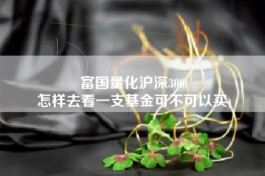 富国量化沪深300(
怎样去看一支基金可不可以买) 富国量化沪深300(
怎样去看一支基金可不可以买)