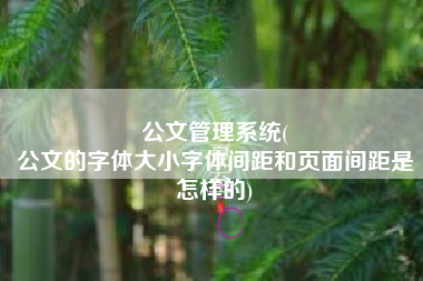 公文管理系统(
公文的字体大小字体间距和页面间距是怎样的) 公文管理系统(
公文的字体大小字体间距和页面间距是怎样的)