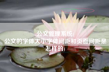 公文管理系统(
公文的字体大小字体间距和页面间距是怎样的) 公文管理系统(
公文的字体大小字体间距和页面间距是怎样的)