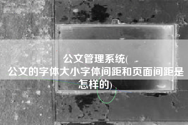 公文管理系统(
公文的字体大小字体间距和页面间距是怎样的) 公文管理系统(
公文的字体大小字体间距和页面间距是怎样的)