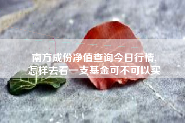 南方成份净值查询今日行情,
怎样去看一支基金可不可以买 南方成份净值查询今日行情,
怎样去看一支基金可不可以买