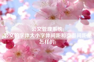 公文管理系统(
公文的字体大小字体间距和页面间距是怎样的) 公文管理系统(
公文的字体大小字体间距和页面间距是怎样的)