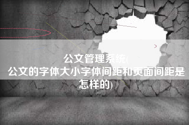 公文管理系统(
公文的字体大小字体间距和页面间距是怎样的) 公文管理系统(
公文的字体大小字体间距和页面间距是怎样的)