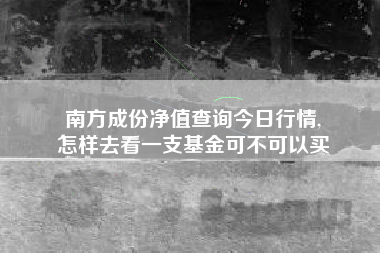 南方成份净值查询今日行情,
怎样去看一支基金可不可以买 南方成份净值查询今日行情,
怎样去看一支基金可不可以买