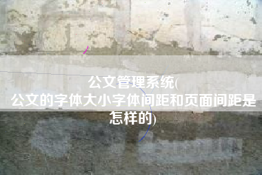 公文管理系统(
公文的字体大小字体间距和页面间距是怎样的) 公文管理系统(
公文的字体大小字体间距和页面间距是怎样的)