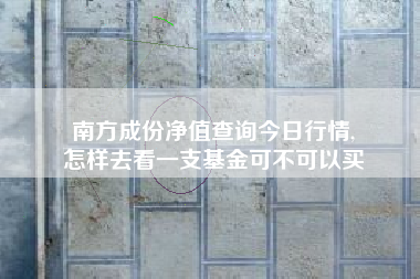 南方成份净值查询今日行情,
怎样去看一支基金可不可以买 南方成份净值查询今日行情,
怎样去看一支基金可不可以买