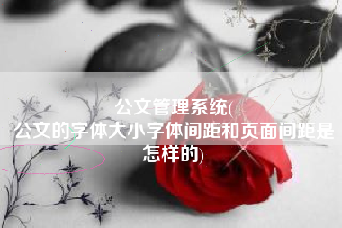 公文管理系统(
公文的字体大小字体间距和页面间距是怎样的) 公文管理系统(
公文的字体大小字体间距和页面间距是怎样的)