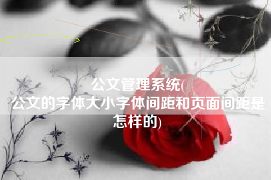 公文管理系统(
公文的字体大小字体间距和页面间距是怎样的) 公文管理系统(
公文的字体大小字体间距和页面间距是怎样的)