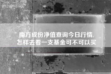 南方成份净值查询今日行情,
怎样去看一支基金可不可以买 南方成份净值查询今日行情,
怎样去看一支基金可不可以买