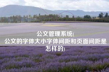 公文管理系统(
公文的字体大小字体间距和页面间距是怎样的) 公文管理系统(
公文的字体大小字体间距和页面间距是怎样的)